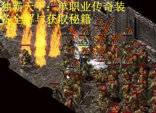 独霸天下：单职业传奇装备全解与获取秘籍