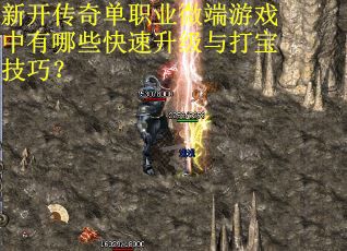 新开传奇单职业微端游戏中有哪些快速升级与打宝技巧？