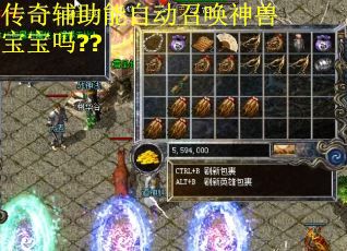 传奇辅助能自动召唤神兽宝宝吗??