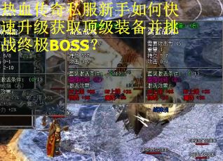 热血传奇私服新手如何快速升级获取顶级装备并挑战终极BOSS? 热血传奇私服新手如何快速升级获取顶级装备并挑战终极BOSS?