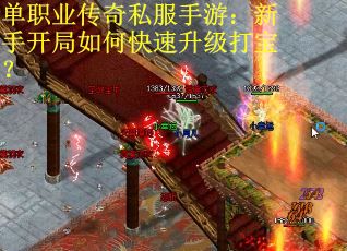 单职业传奇私服手游：新手开局如何快速升级打宝？