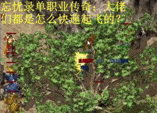 忘忧录单职业传奇：大佬们都是怎么快速起飞的？