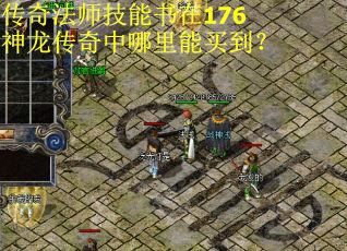 传奇法师技能书在176神龙传奇中哪里能买到？
